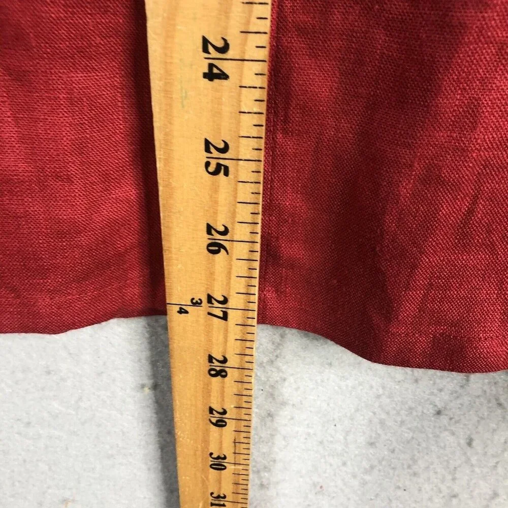 Cottage Clothing Company Top Women Large Red 100% Linen Artsy Airy Lagenlook - Picture 5 of 11